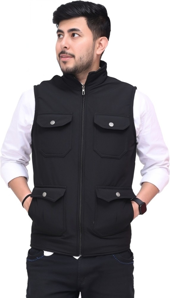 Kajar Self-design Jacket For Men (Blue, XL)