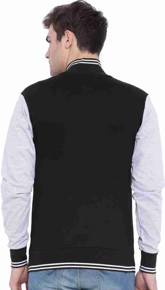 Buy Campus Sutra Men Black Solid Varsity Jacket - Jackets for Men 2056288