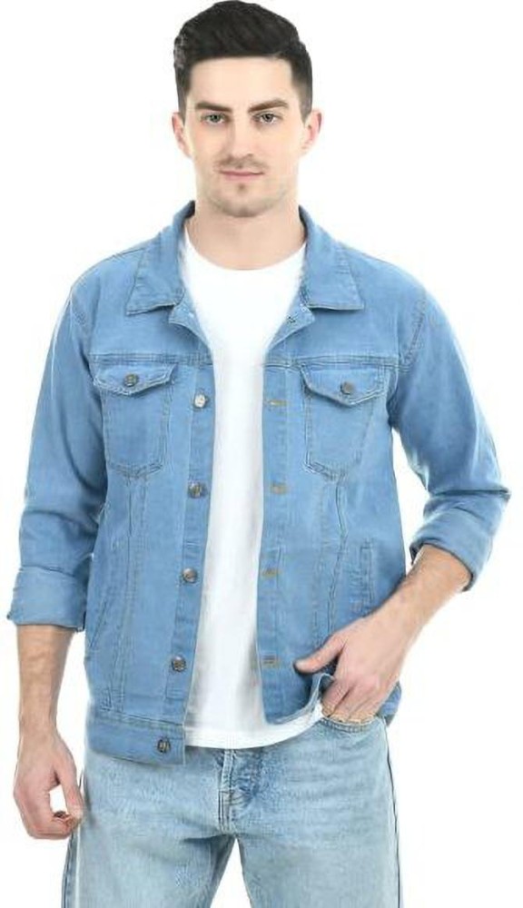KLIZEN Full Sleeve Solid Men Denim Jacket  Buy KLIZEN Full Sleeve Solid Men  Denim Jacket Online at Best Prices in India  Flipkartcom