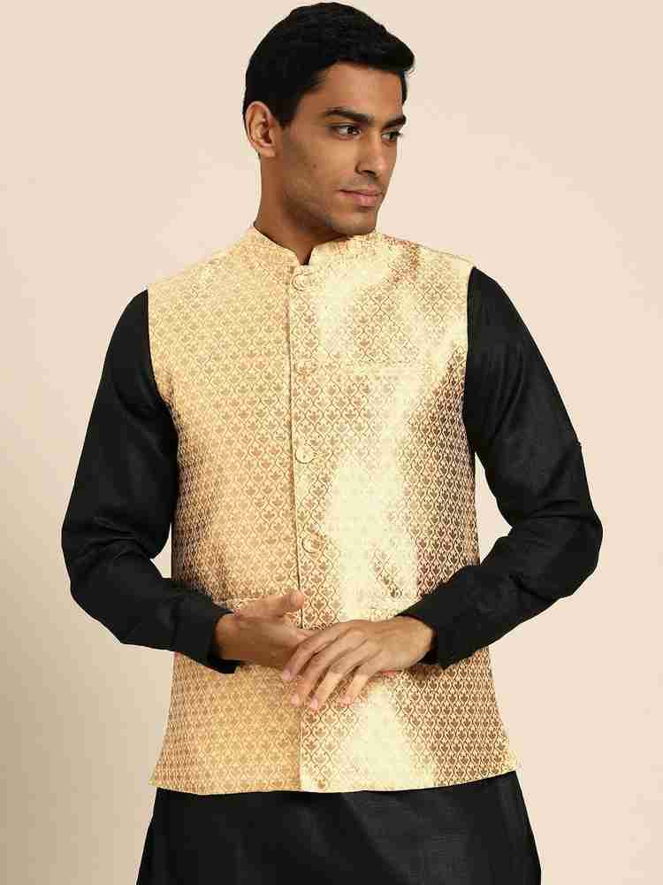 ANOUK Sleeveless Woven Design Men Jacket - Buy ANOUK Sleeveless Woven  Design Men Jacket Online at Best Prices in India | Flipkart.com
