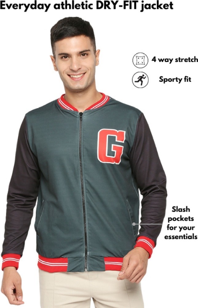 gullyactive Varsity All Season Bomber Jacket for Men & Women | Dual Contrasting Colors, Regular Fit 4-way Stretch | Attractive Athletic Construct 
