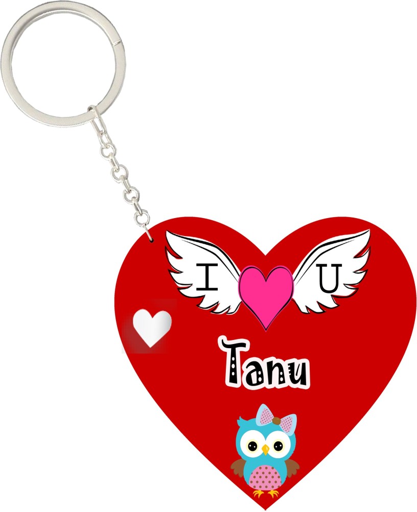 MorFex Tanu Name Beautiful Heart Shape Arclic Keychain Best Gifts ...