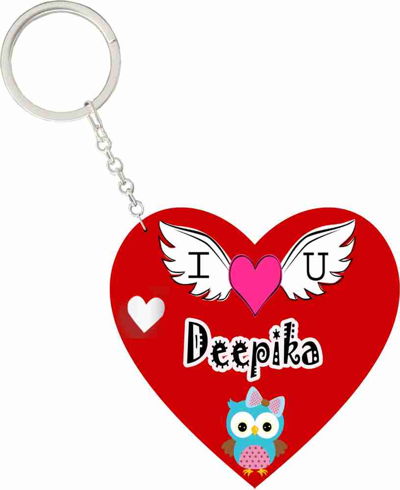 MorFex Deepika Name Beautiful Heart Shape Arclic Keychain Best ...