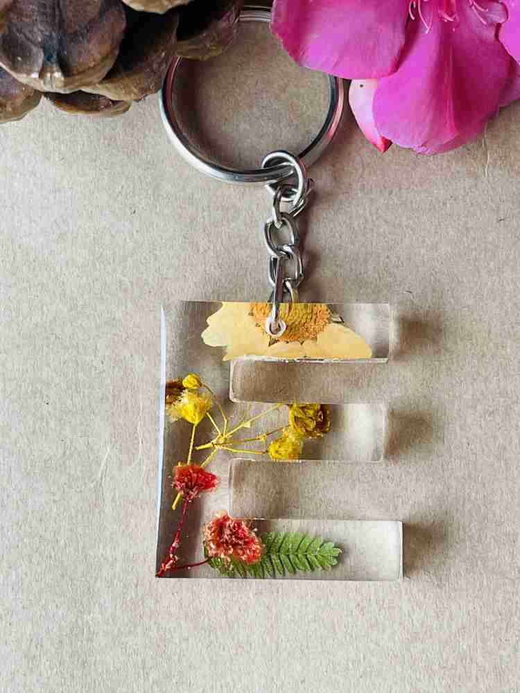 crafcan Resin Letter N Keychain with real flowers Key Chain Price in India  - Buy crafcan Resin Letter N Keychain with real flowers Key Chain online at