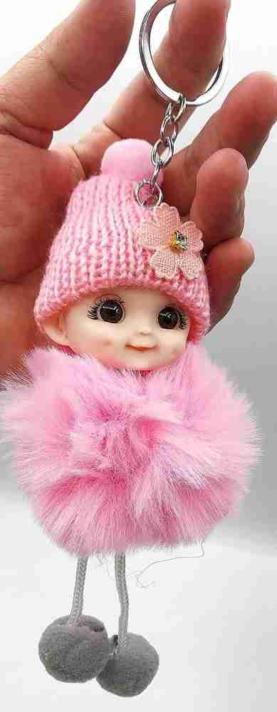 Tej Gifts Fluffy Faux Fur Cute Doll Pom Pom Key Ring  Keychain for Girls  Bag Baby Pink Key Chain Price in India - Buy Tej Gifts Fluffy Faux Fur Cute  Doll