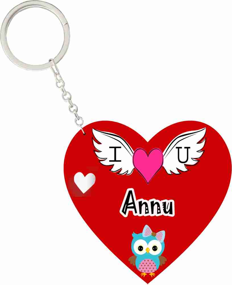 MorFex Annu Name Beautiful Heart Shape Arclic Keychain Best Gifts ...