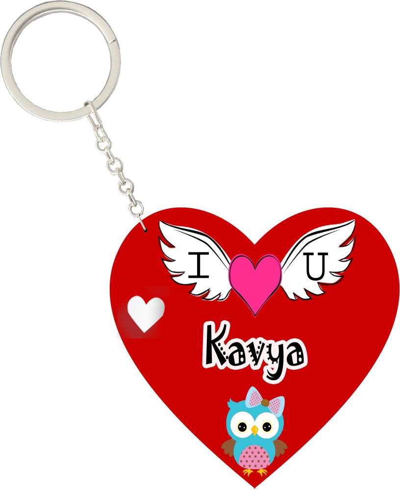 MorFex Kavya Name Beautiful Heart Shape Arclic Keychain Best Gifts ...