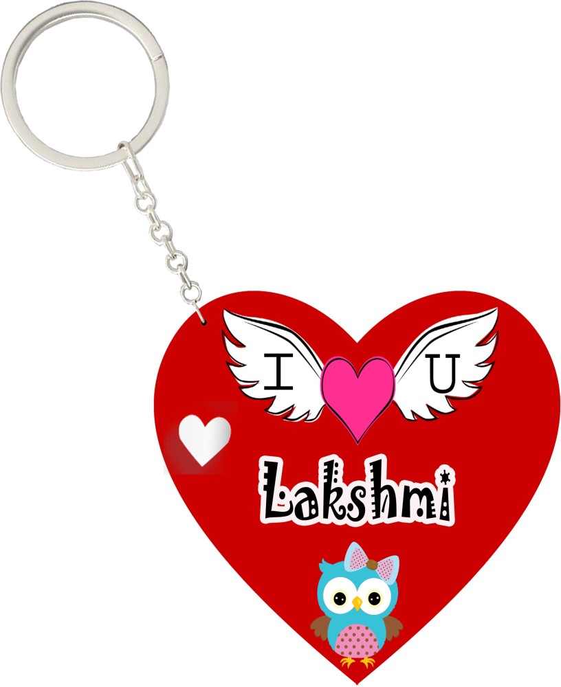 MorFex Lakshmi Name Beautiful Heart Shape Arclic Keychain Best ...