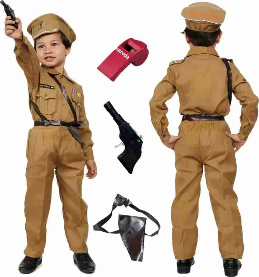 Raj Costume Army Dress for Kids, Indian Military Soldier Fancy Dress  Costume, Polyester Fabric