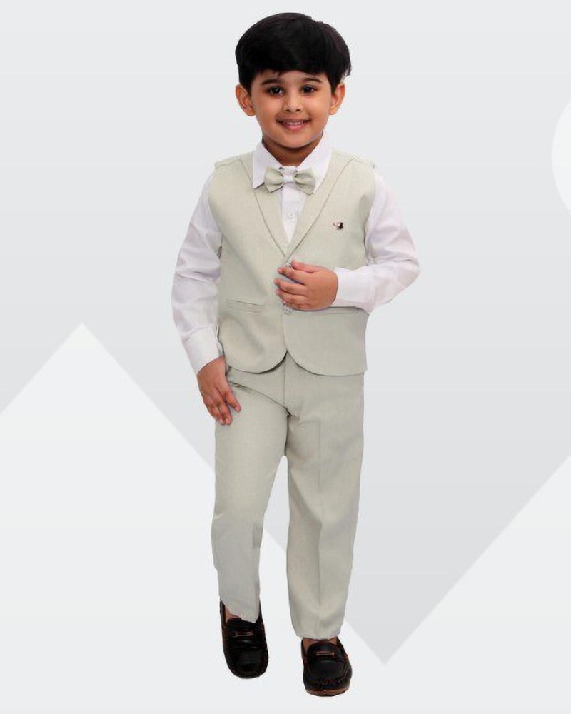 Buy Dkgf Fashion Boys Brown Printed Cotton Blend Casual Shirt Trouser And  Waistcoat Online at Best Prices in India  JioMart