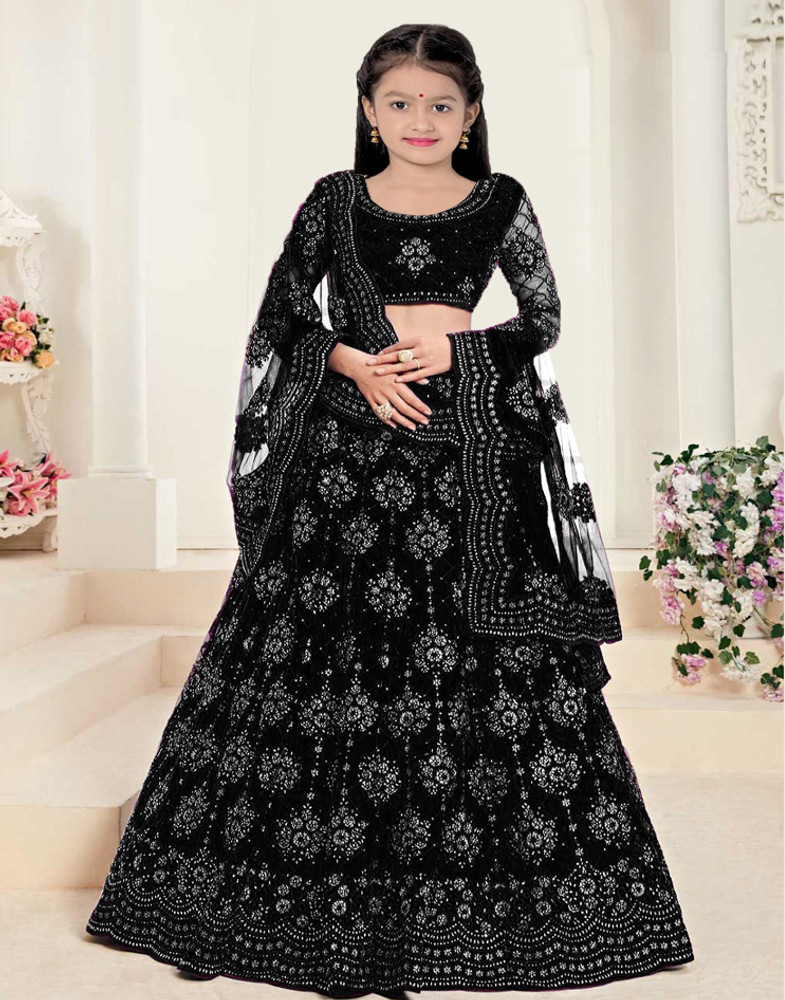 PBITAL Girls Lehenga Choli Ethnic Wear Embroidered Lehenga Choli