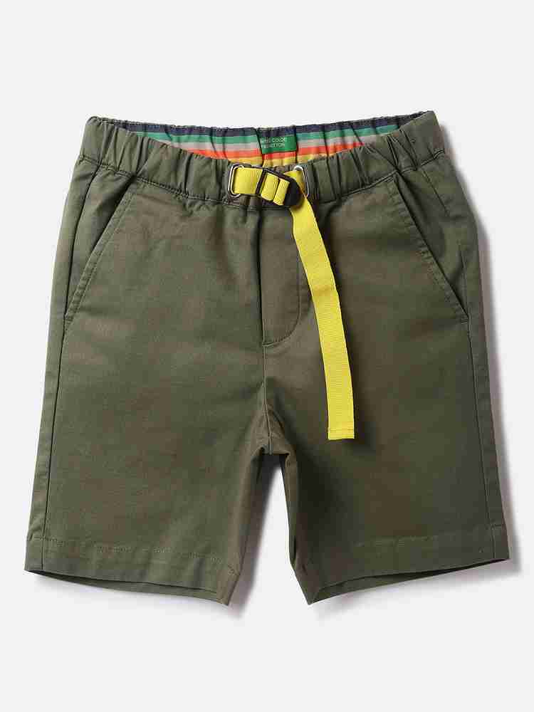 United Colors of Benetton Short For Boys Casual Solid Cotton Blend