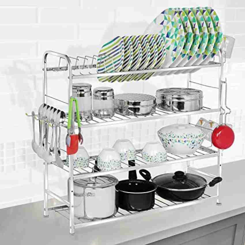 PALOMINO Utensil Kitchen Rack Steel 5 LAYER 30*30 inch Wall Mount Modern  Kitchen Utensils Dish Rack Stainless Steel Kitchen Rack Utensil Rack  Utensil Stand (Steel) Steel Kitchen Rack (Steel) Price in India 