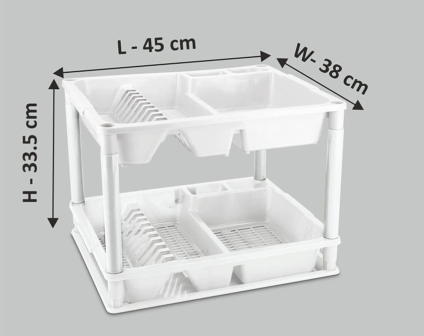 Buy Nayasa Fancy Double Decker Kitchen Tray, Utensils Drying Rack