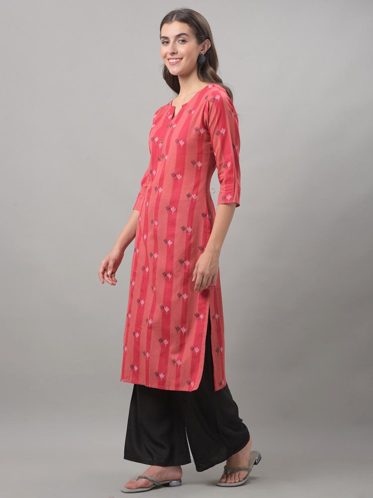 Dollar Missy Women Self Design Straight Kurta - Buy Dollar Missy