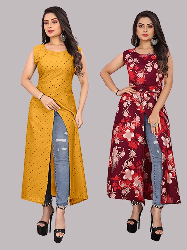 Buy KAJAL STYLE Traditional Indo Western Kurti Skirt for Women Kurta All  ocaasion wear Women Suits Size XL Bust Size- 44' inches at Amazon.in
