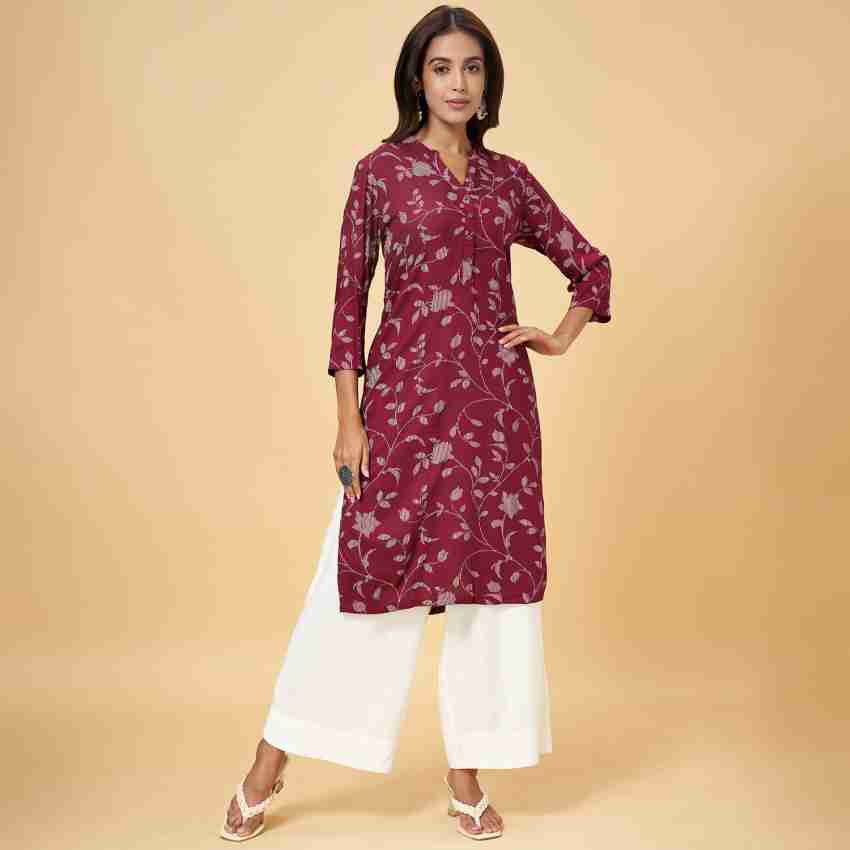 Rangmanch by Pantaloons Women Printed Straight Kurta - Buy