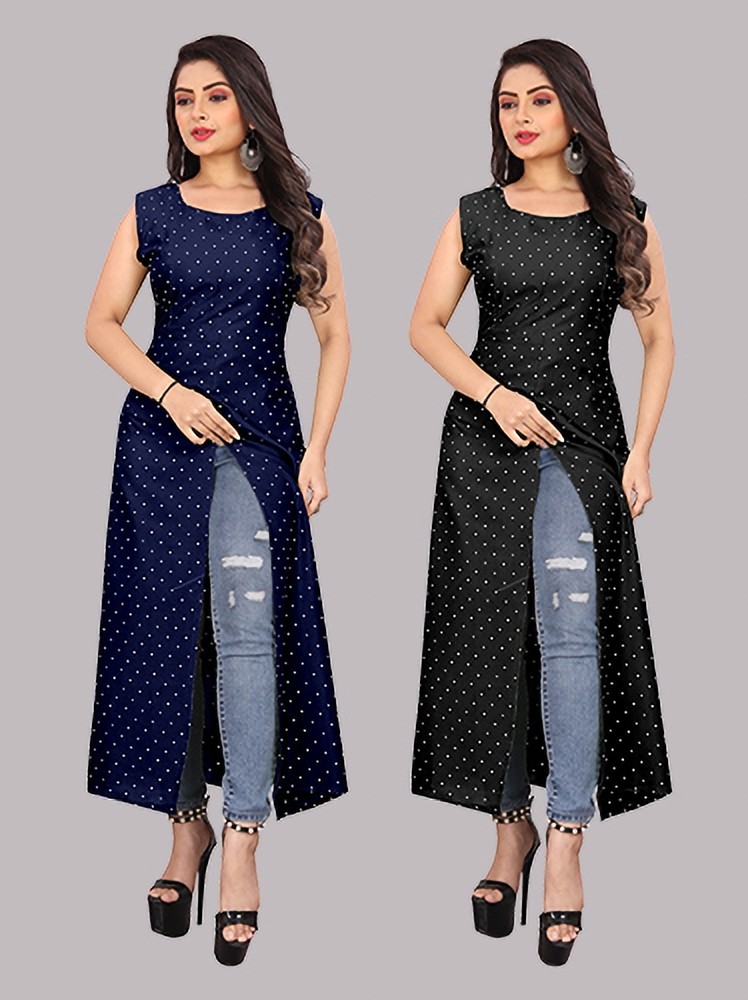 Front cut kurti with jeans flipkart sale