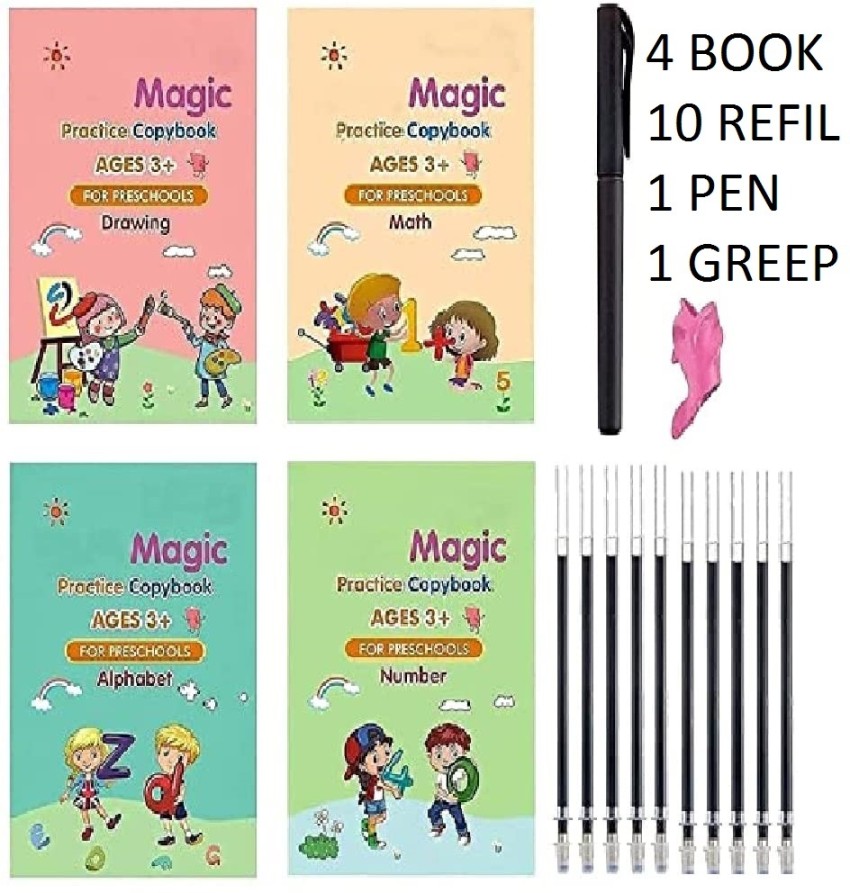 QPK Magic Practice Copybook exercise books reading books (4 BOOKS