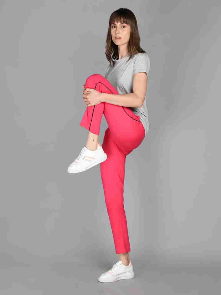 Livfree Women's Solid Trackpant - Hot Pink