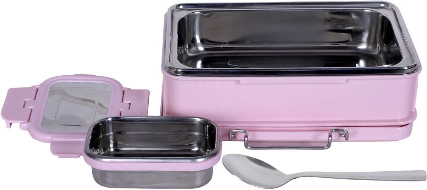 Pink Bento Box with Band and Utensils – Izzy and Luke