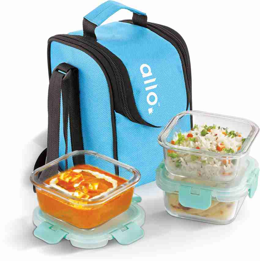 370ml x 2 Allo FoodSafe Microwave Oven Safe Glass Lunch box – Allo Innoware