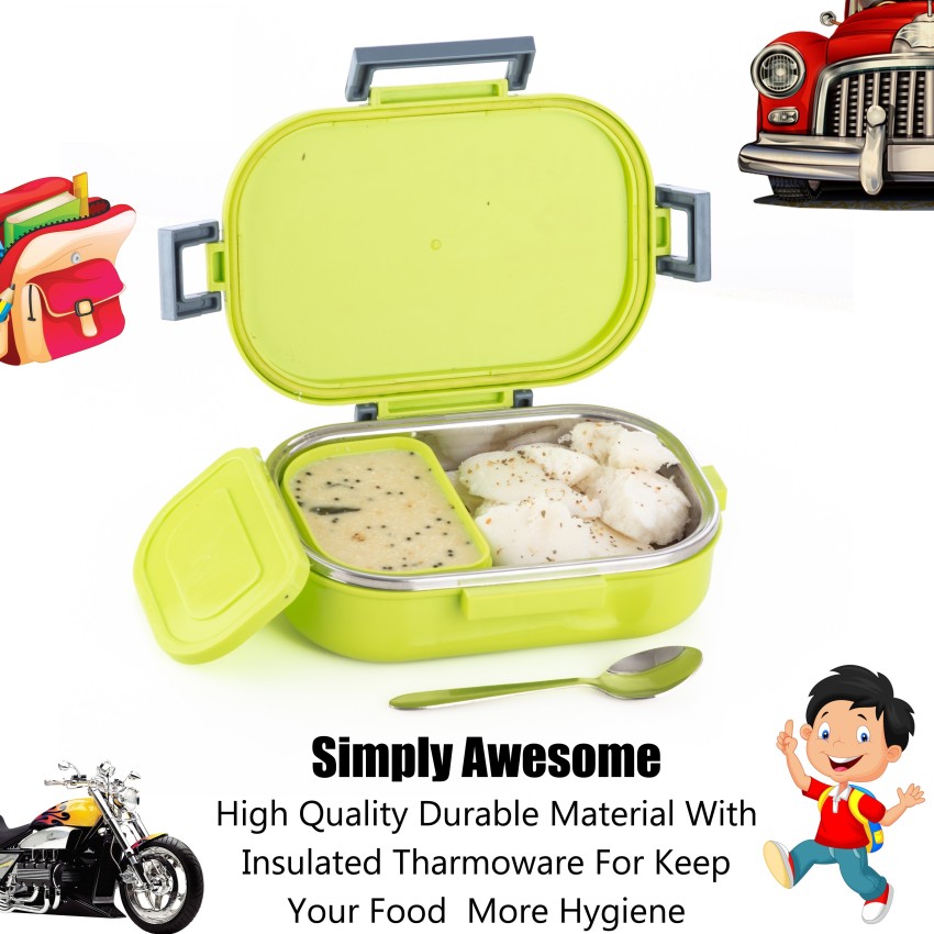 700ML Stainless Steel Lunch Box Food Container Thermos Heated Flask Storage  Kids