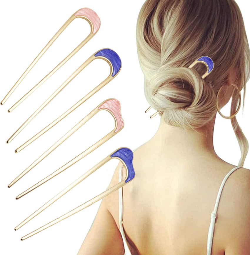 Pearl Diy U-shaped Hairpin Women Hair Sticks Metal Tassel Hairpin