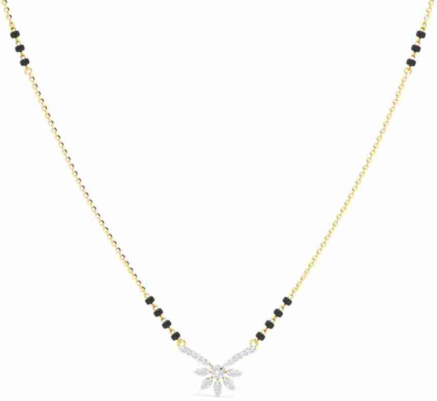 Short mangalsutra with diamond on sale pendant