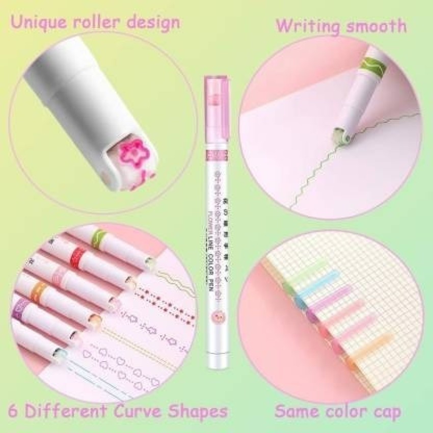 Sipa 5 PCS Color Glitter Marker Fluorescent Pen for DIY Children