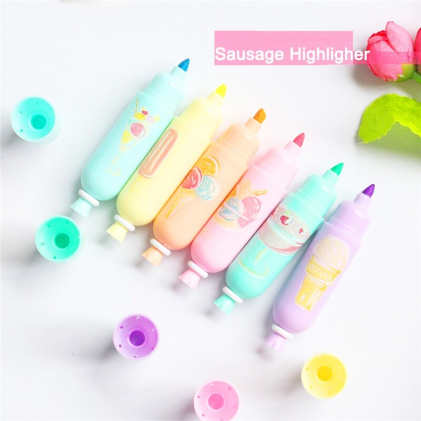 Flipkart.com | Cute MULTICOLOUR SAUSAGE Theme Highlighters |Ideal Gifts For Stationery & Kids. - HIGHLIGHTER