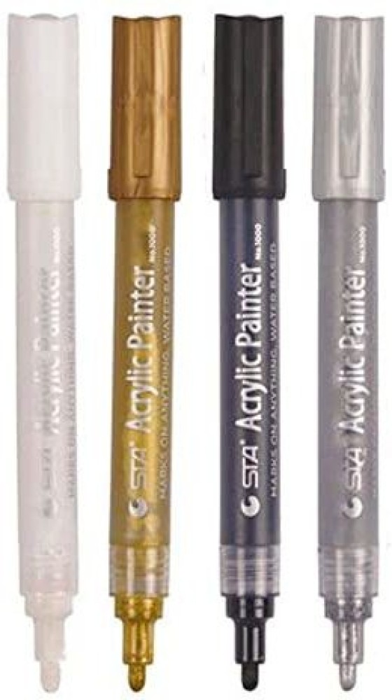 58 Colors Acrylic Paint Pens Paint Markers, 3mm Medium Tip Point Acrylic  Paint Pens for Rock Painting, Canvas, Wood, Ceramic, Glass, Stone, Fabric