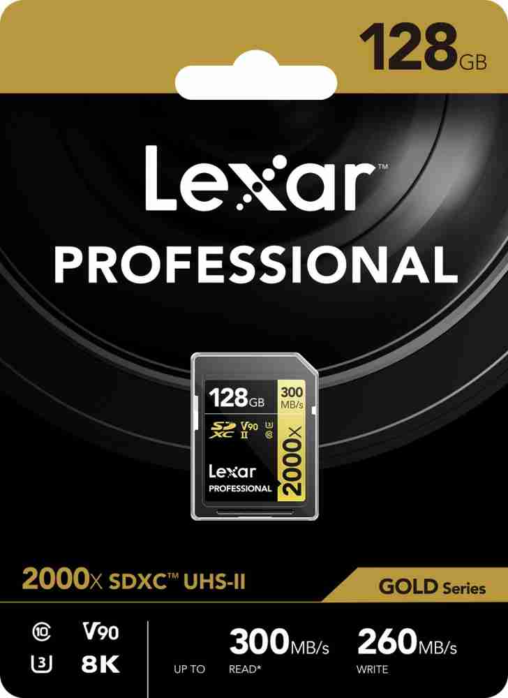 Lexar Professional 2000x 128 GB SDXC Class 10 300 MB/s Memory Card Lexar 