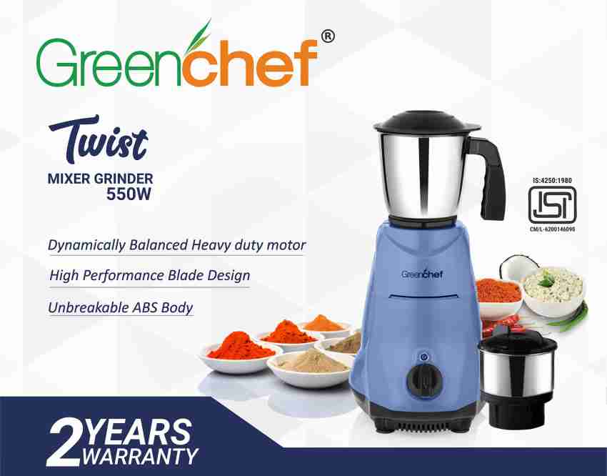 Greenchef JawaBlack 600 Mixer Grinder (3 Jars, Black) Price in India - Buy  Greenchef JawaBlack 600 Mixer Grinder (3 Jars, Black) Online at