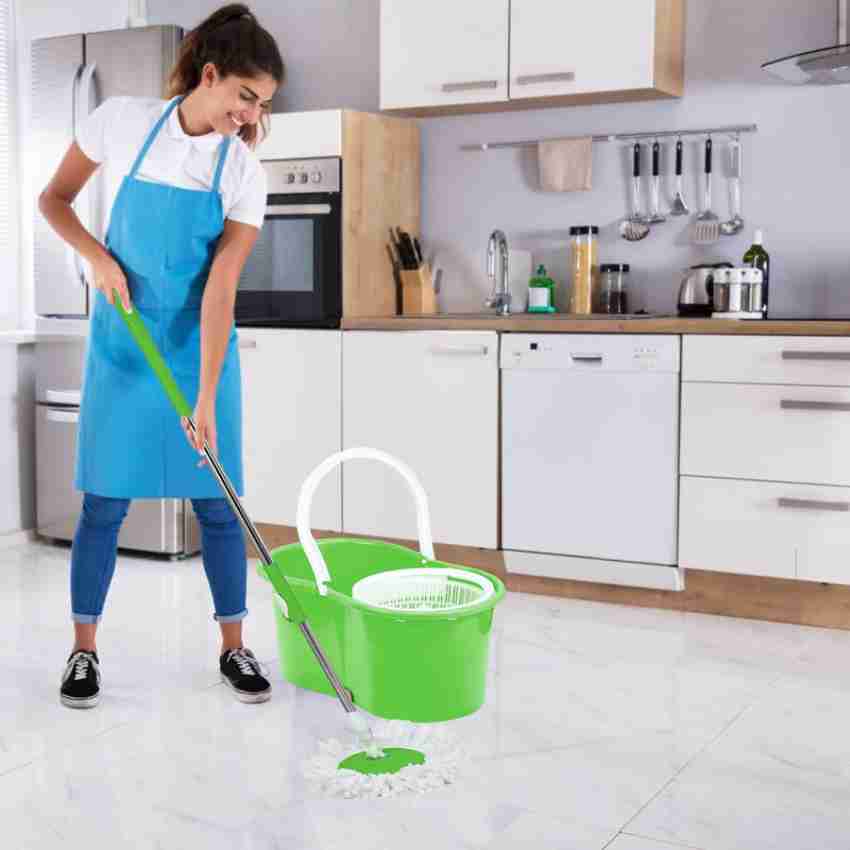 GOSHIV Mop Floor Cleaner with Bucket with 2 Microfiber Refill for Easy  Magic Cleaning, Mop Set Price in India - Buy GOSHIV Mop Floor Cleaner with  Bucket with 2 Microfiber Refill for