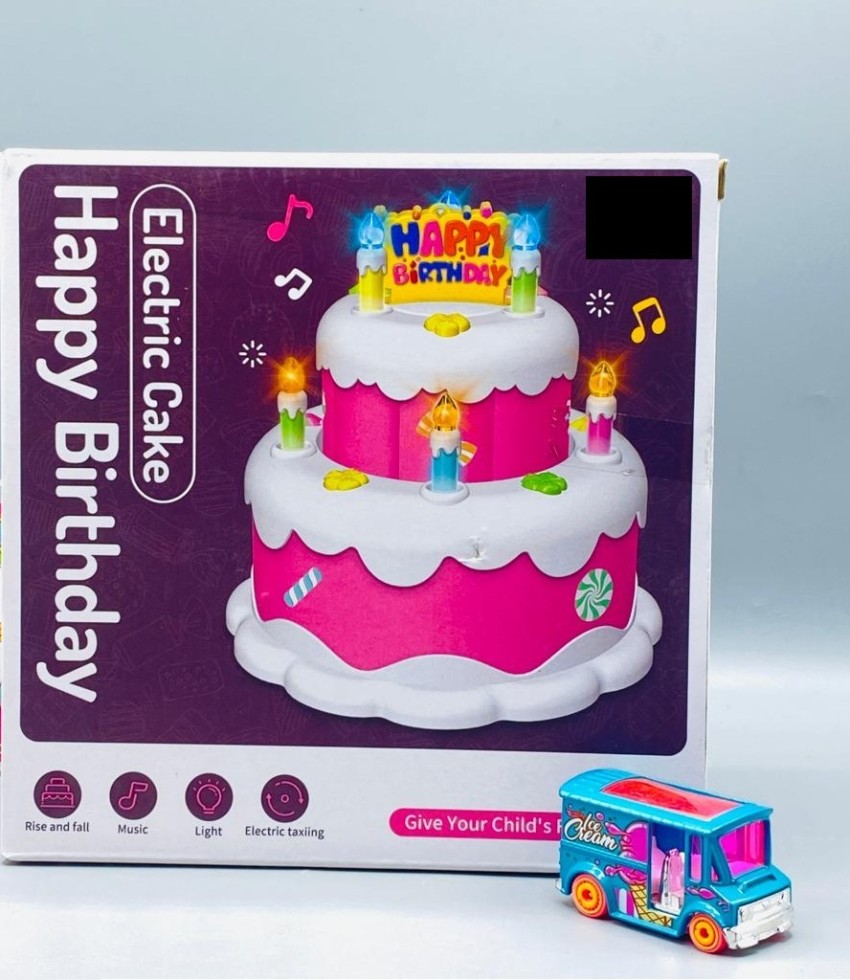 Double Layer Happy Birthday Cake Image With Name Edit