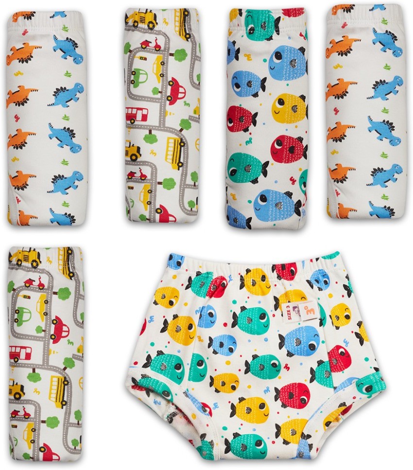 SuperBottoms , SuperBottoms Padded Underwear Pack of 6 Semi Waterproof Pull  up Underwear/Potty Training Pants Jungle Jam Size 1