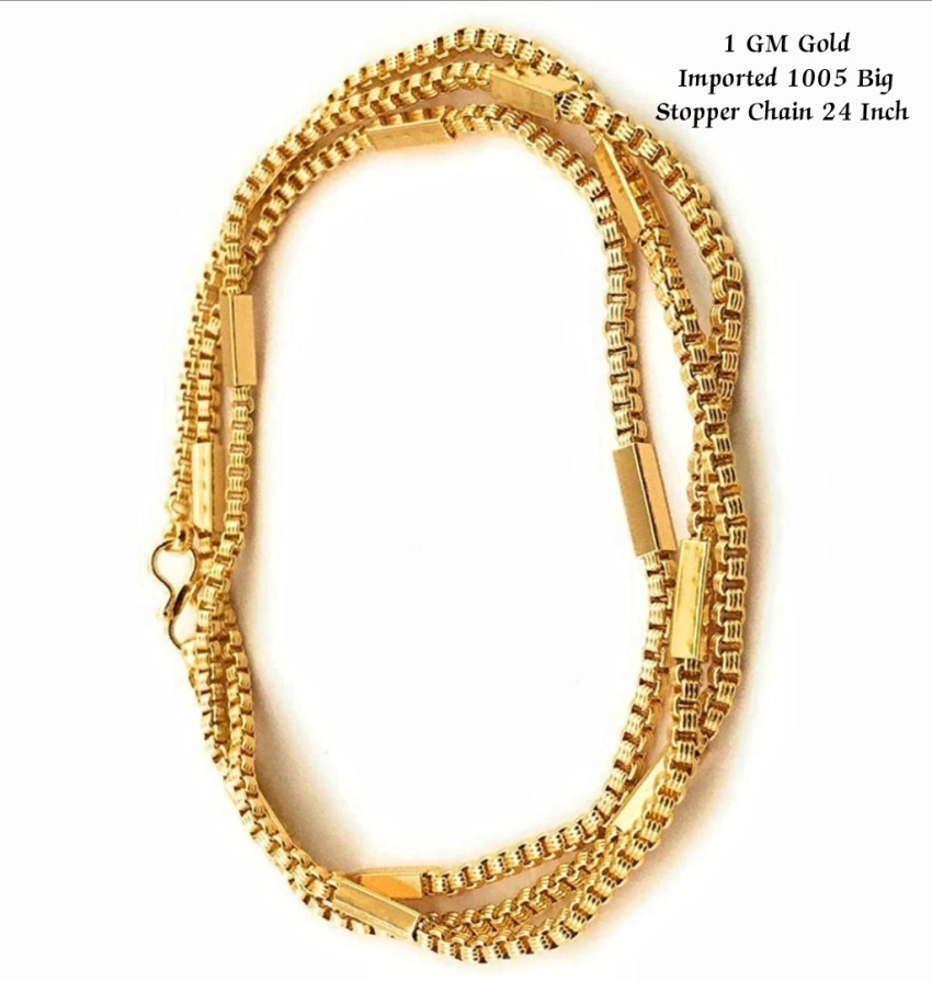 WIDOWCREATIONS One Gram Gold Plated Trendy Real Gold Designer Chain For Men  And Boy 20 Inch Gold-plated Plated Brass Chain Price in India - Buy  WIDOWCREATIONS One Gram Gold Plated Trendy Real