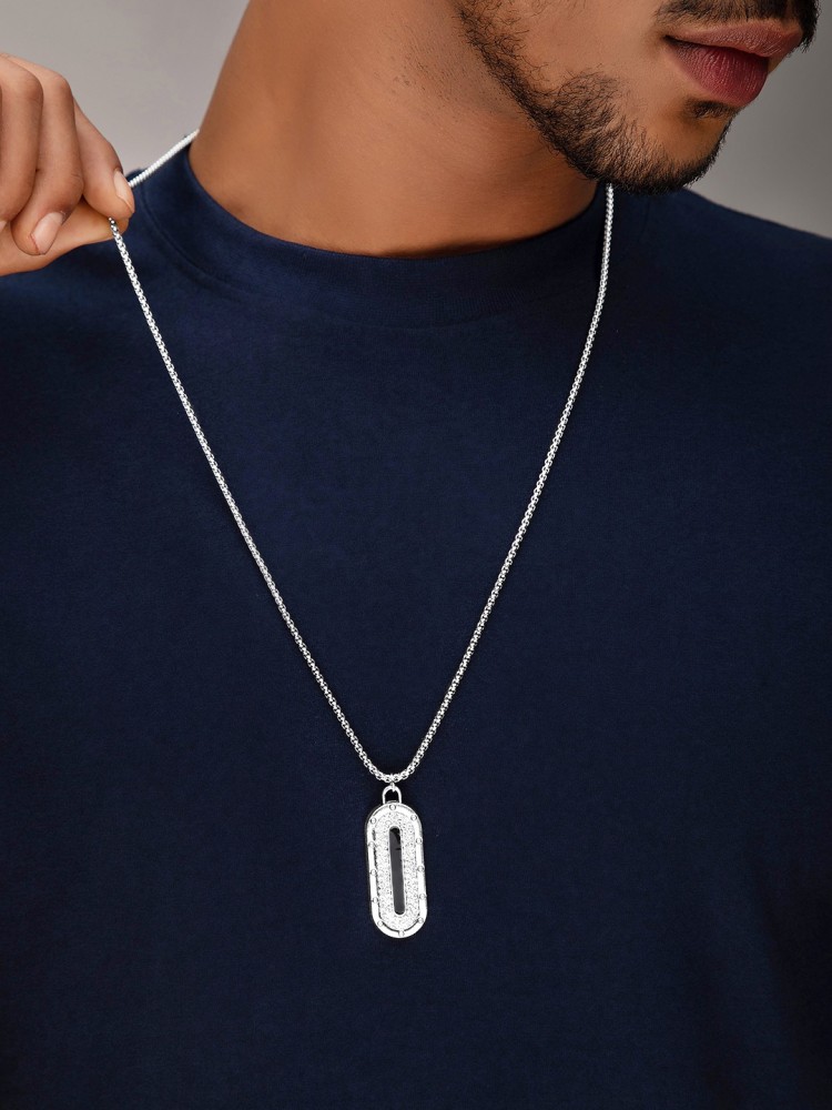 Buy The Roadster Lifestyle Co Men Silver Plated Chain - Necklace