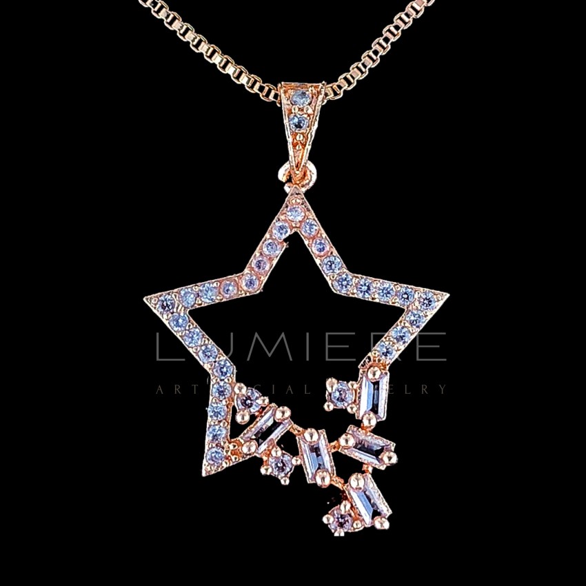 Lumiere Jewel Lumiere Fancy Girls & Women Star Pedant Gold Plated