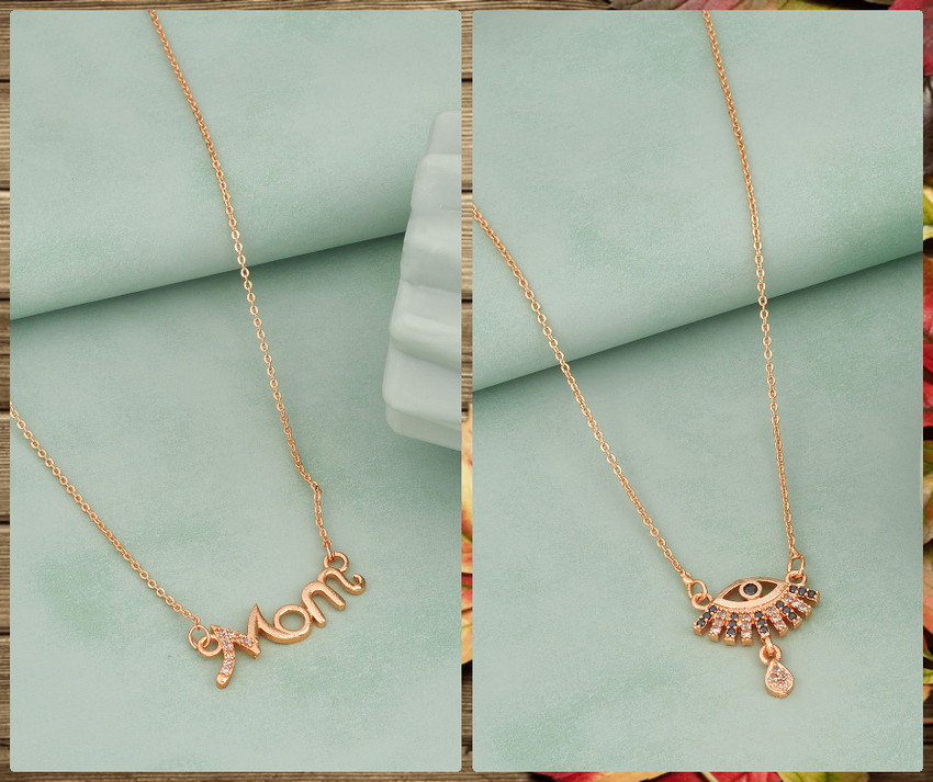 Rose gold 2024 princess necklace
