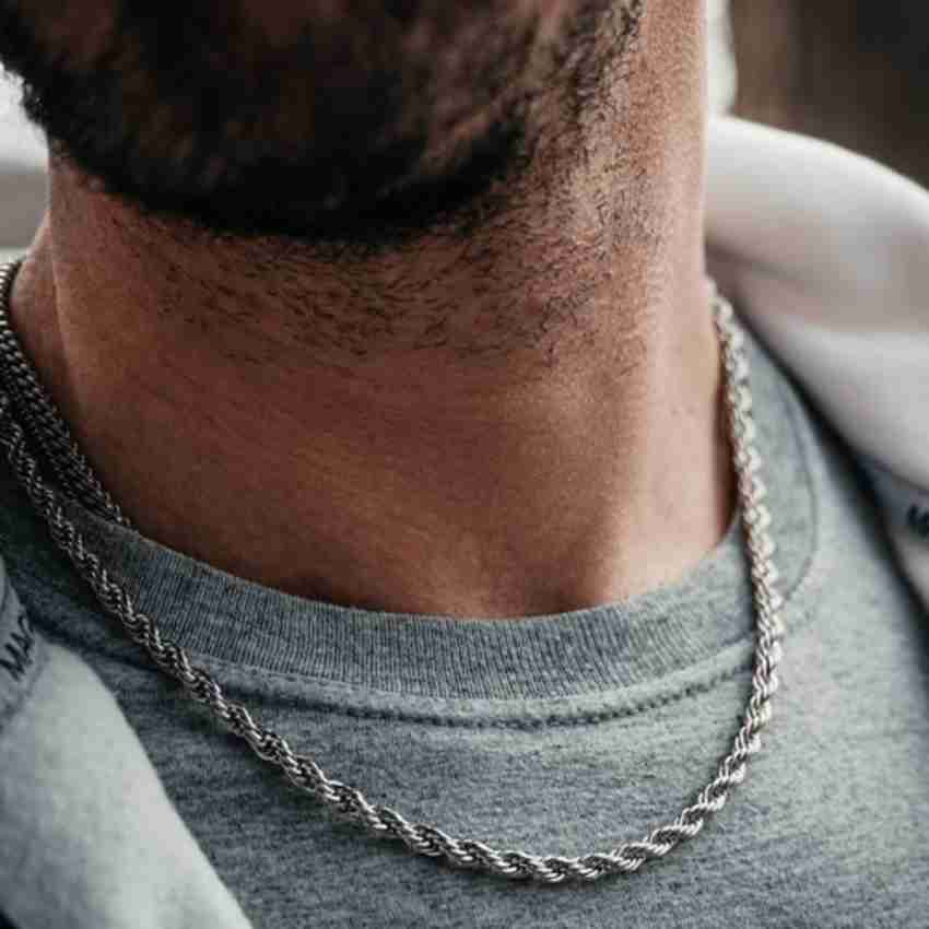 Minimal Silver Rope Chain