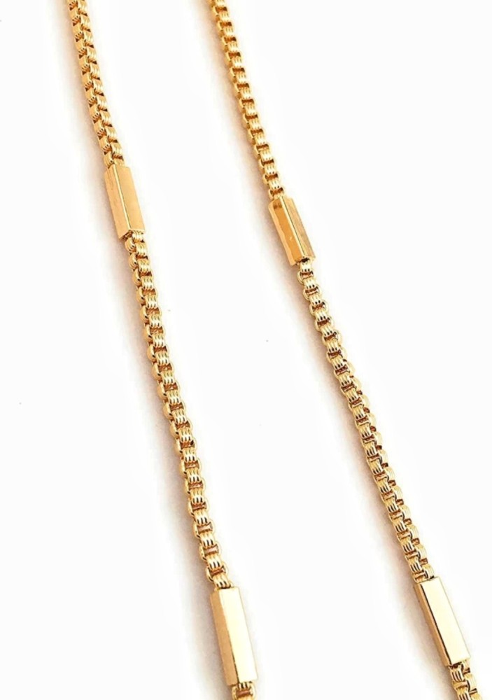 WIDOWCREATIONS One Gram Gold Plated Trendy Real Gold Designer Chain For Men  And Boy 20 Inch Gold-plated Plated Brass Chain Price in India - Buy  WIDOWCREATIONS One Gram Gold Plated Trendy Real