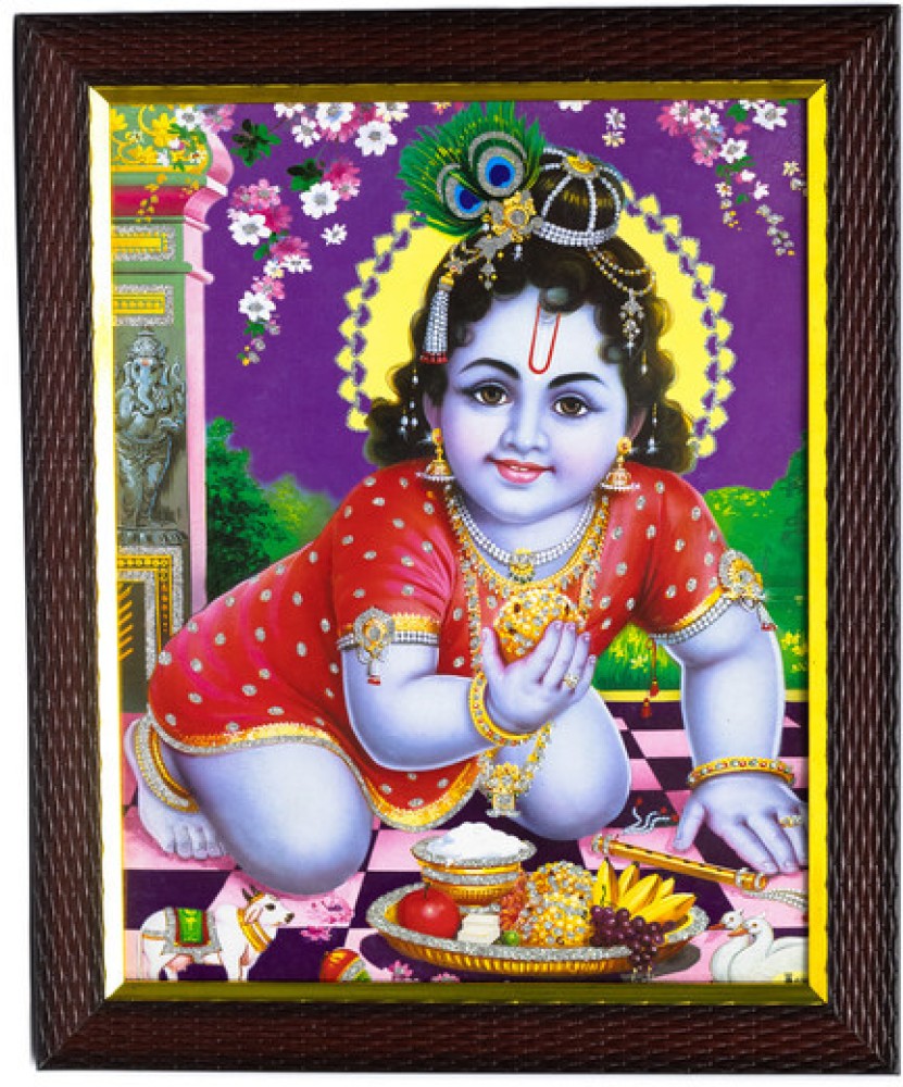 Cherriee Krishna/little Krishna/laddu gopal photo frame for pooja ...