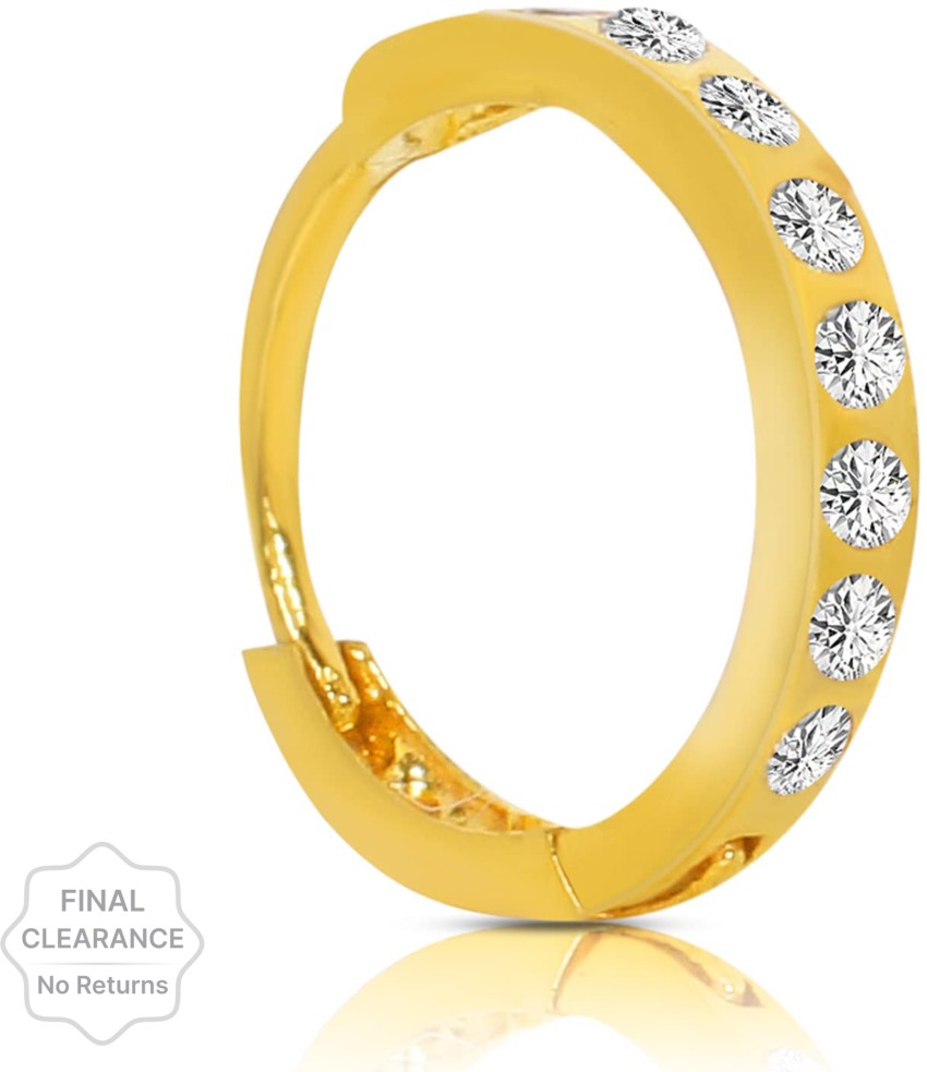 Buy 1.5mm Round-Cut-Diamond and 18K Yellow Gold Nose Ring/Pin Online at  desertcartIreland