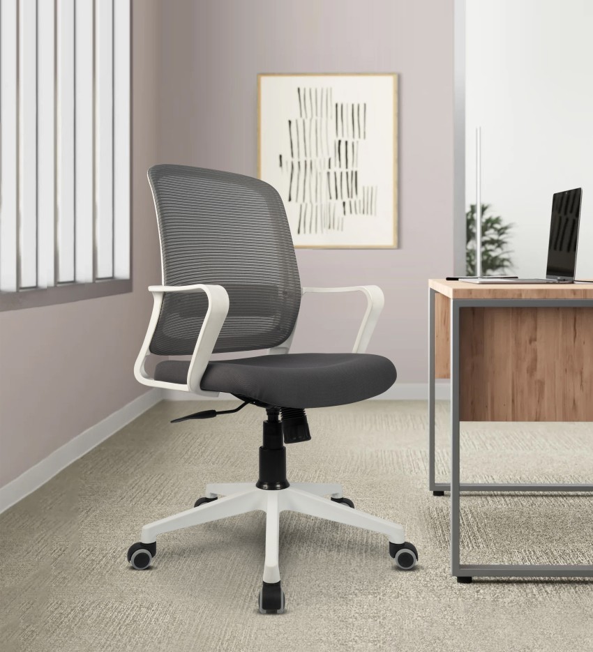 Yangming Ergonomic Office Chair, Mid Back Mesh Desk Chair with Lumbar  Support for Home Office, Gray