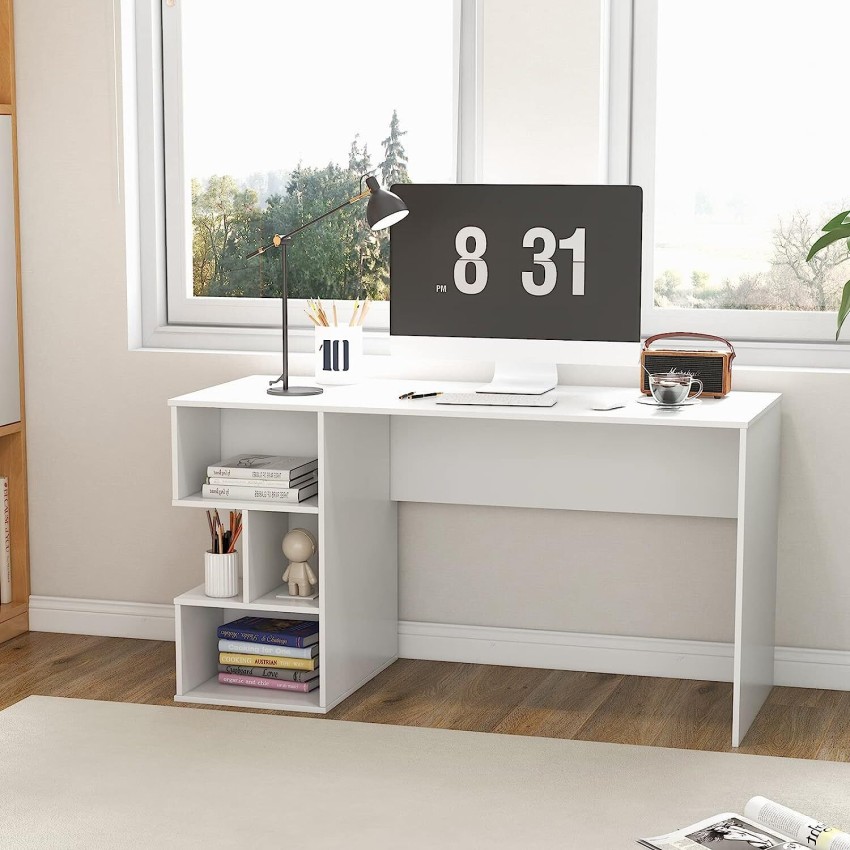 Mainstays 6-Cube Storage Computer Desk, White