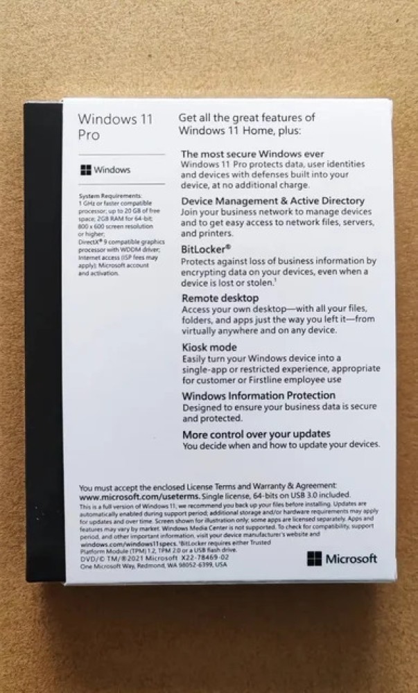 windows 11 pro boxed