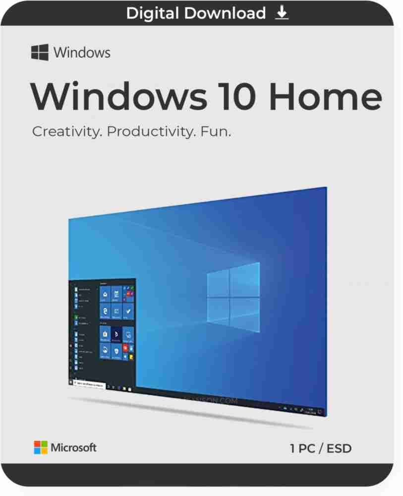 MICROSOFT Windows 10 Home (1 PC, Lifetime Validity) Retail License