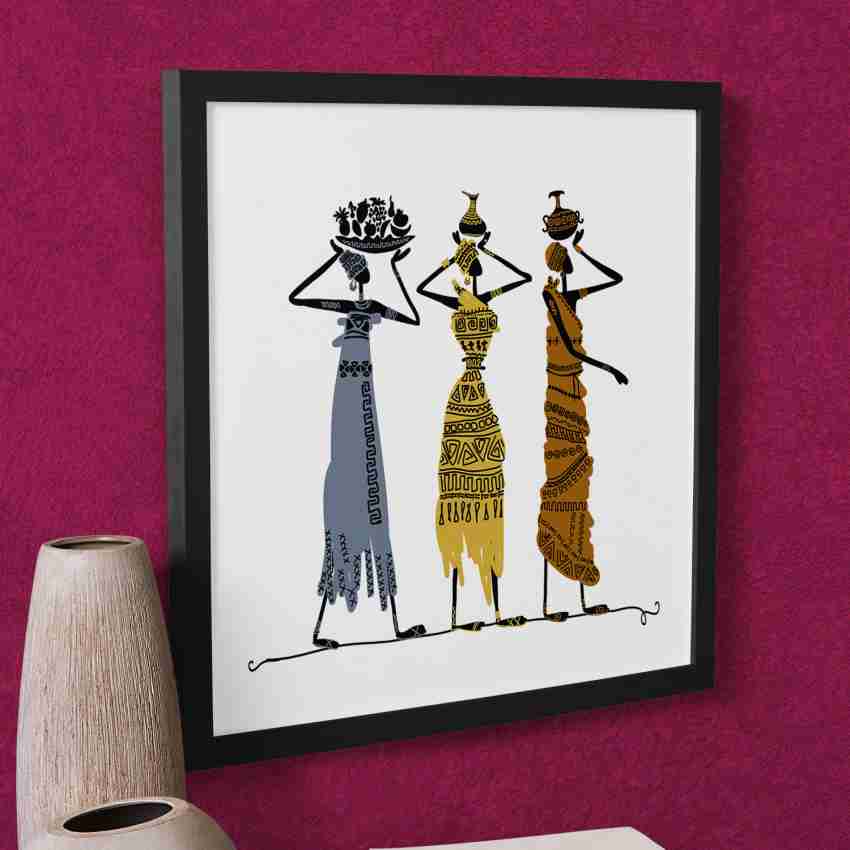 Ritwika's Modern Art Tribal Village Lady, Women Multicolored Wall Art  Painting Digital Reprint 13.5 inch x 9.5 inch Painting Price in India - Buy  Ritwika's Modern Art Tribal Village Lady